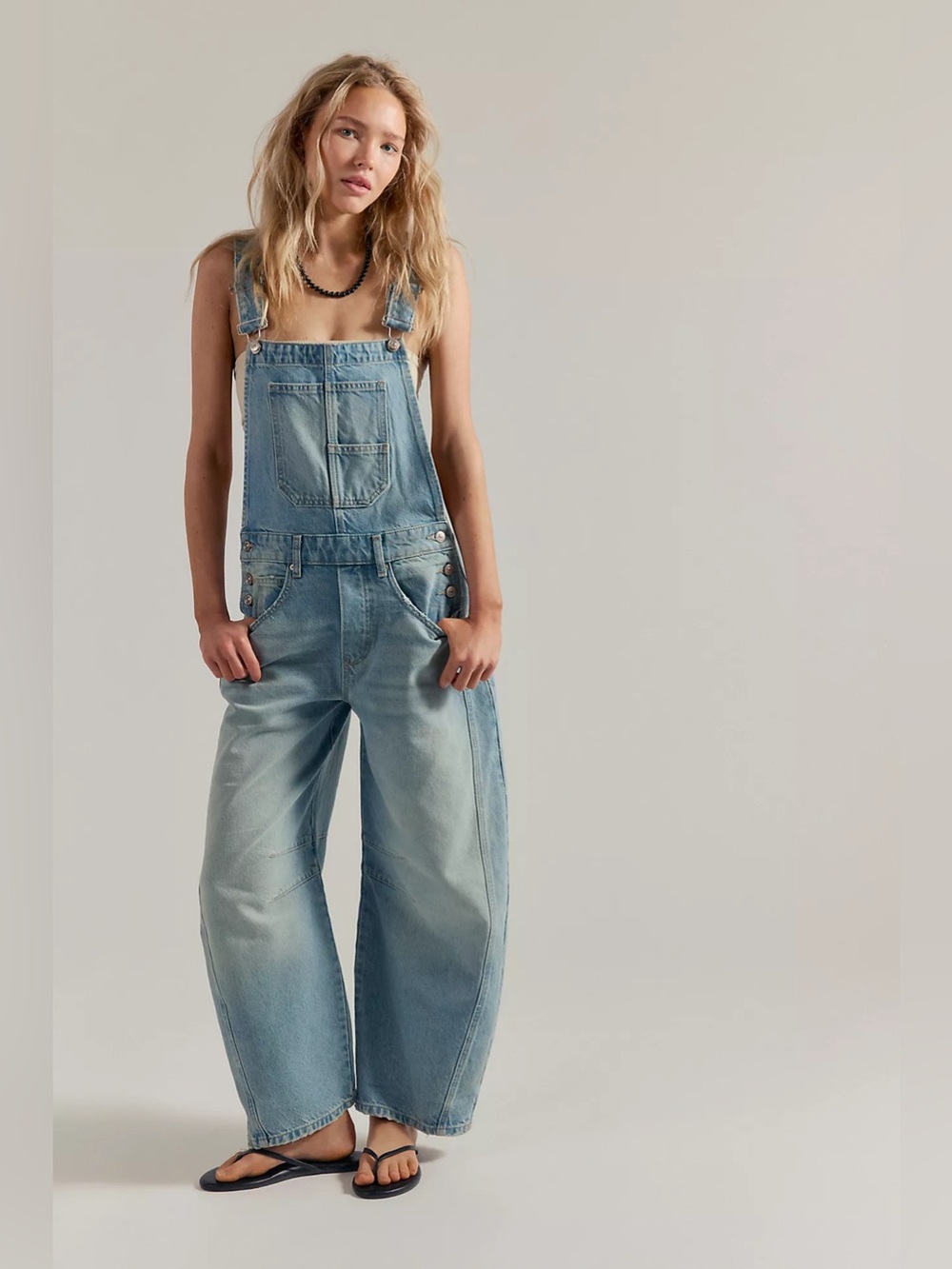 NWT We The Free Good Luck Barrel Overalls Medium